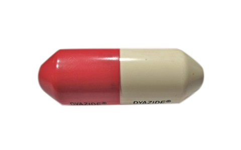 SK&F's red and white Dyazide capsule